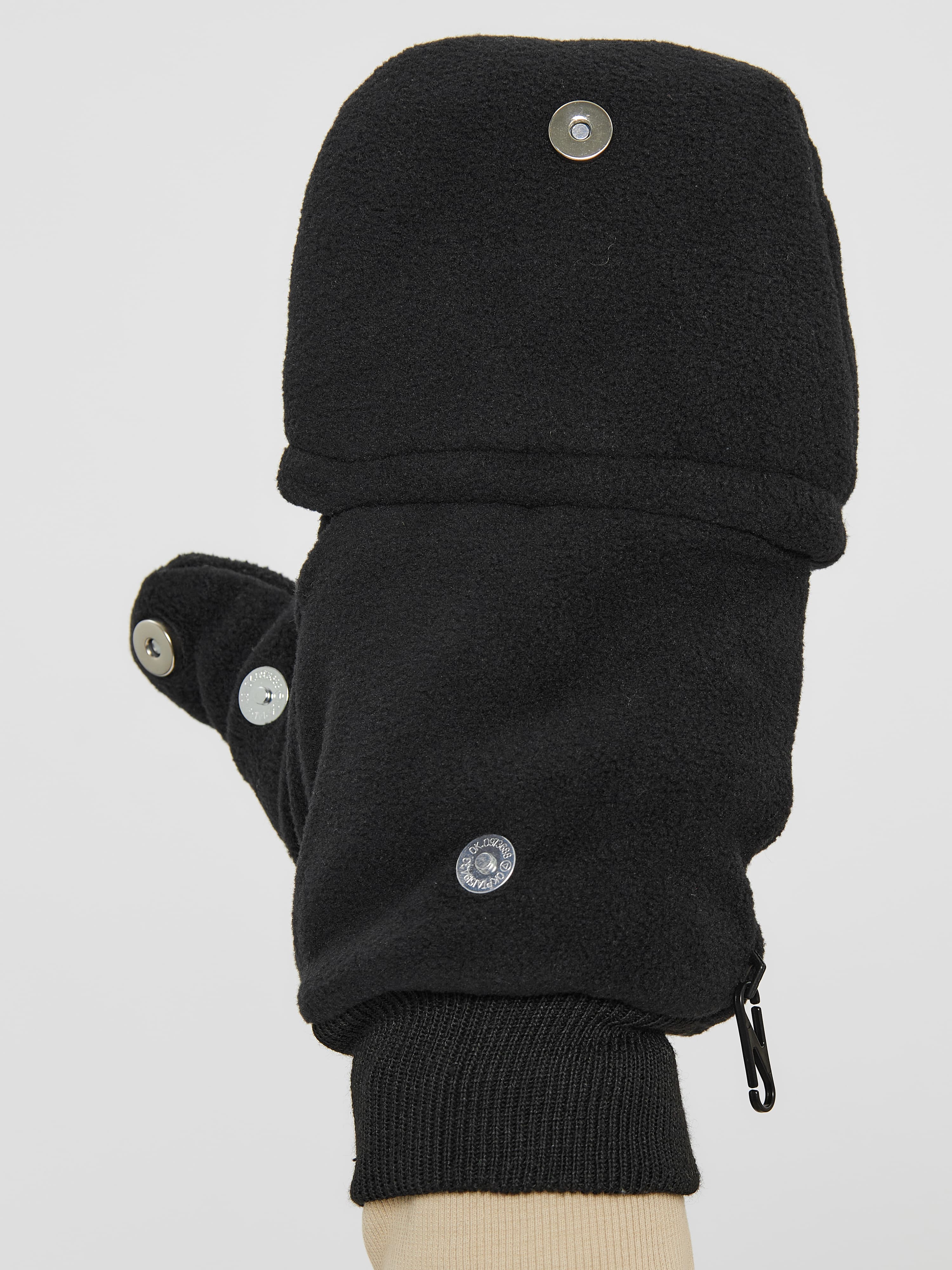 Варежки-перчатки (чёрные) из флиса оптом и в розницу