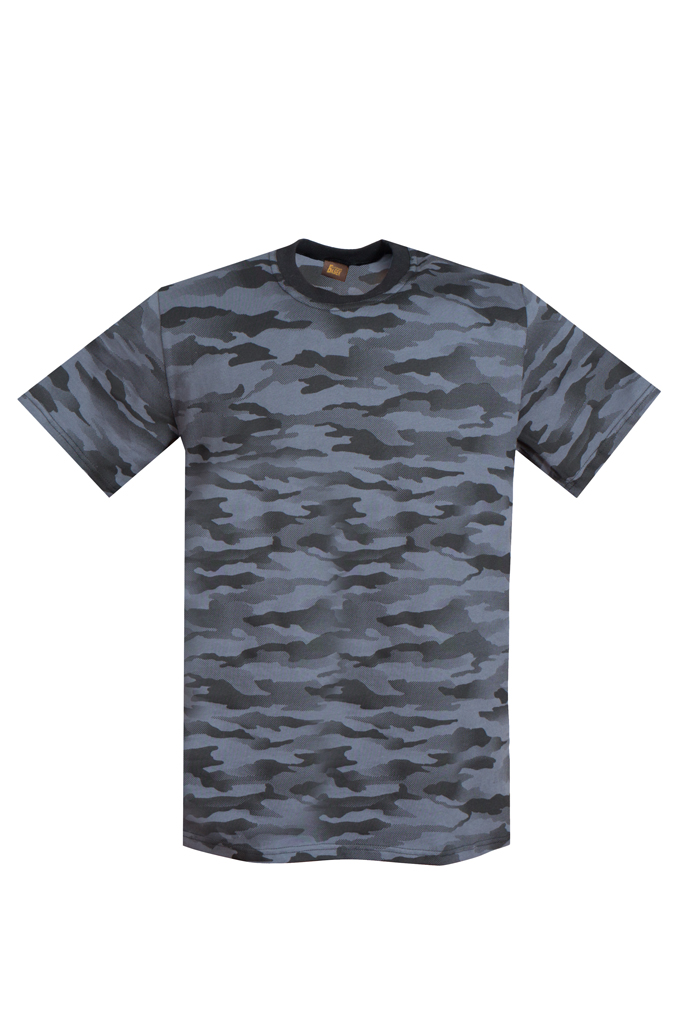 Камуфляжная футболка “Индиго” (чёрный меланж) оптом и в розницу