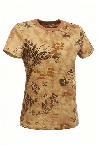 Женская футболка “питон” (коричневый) оптом и в розницу